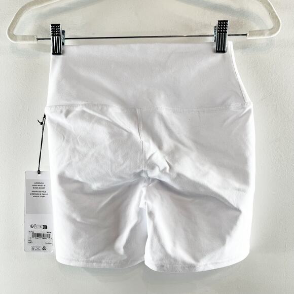 Alo 5" Airbrush High-Waist Biker Shorts White Small - Picture 4 of 4